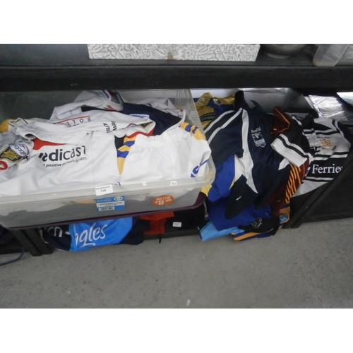 134 - Quantity of kids assorted rugby shirts