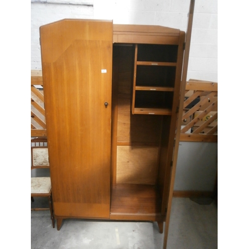 664 - A large vintage LEBUS 2 door wardrobe