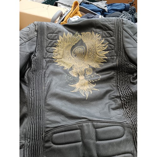 152 - Leather TT leathers motorcycle jacket