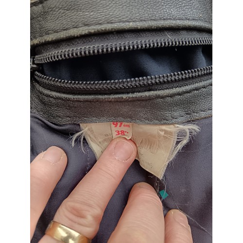 152 - Leather TT leathers motorcycle jacket