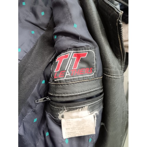 152 - Leather TT leathers motorcycle jacket