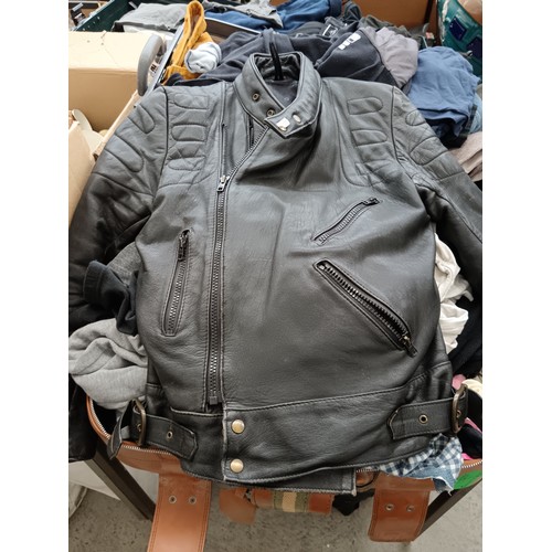 152 - Leather TT leathers motorcycle jacket