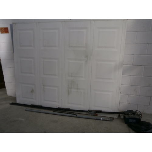 314 - 104 inches by 81 inches garage door with motor and rollers