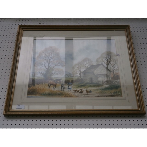 327 - Framed Sue Whigham watercolour