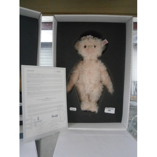 199 - Steiff LLADRO summer bear with box and COA