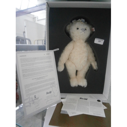 201 - Steiff LLADRO winter bear with box and COA