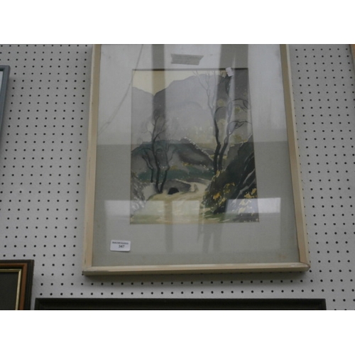 359 - Framed C Harmington watercolour