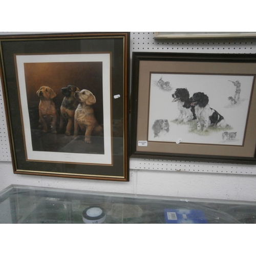 361 - Two framed dog prints