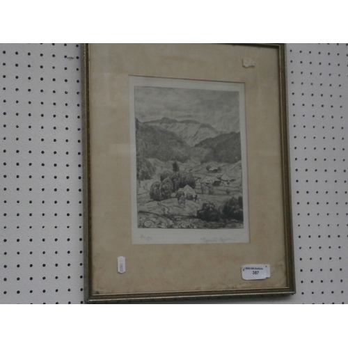 387 - Louis Forma signed etching