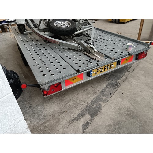 399 - AL-KO tipping car transport trailer, L 140