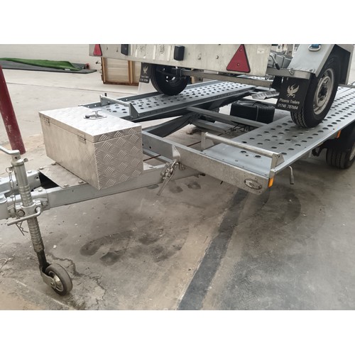 399 - AL-KO tipping car transport trailer, L 140