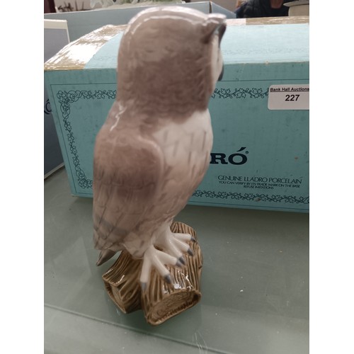 227 - LLADRO owl figurine with box