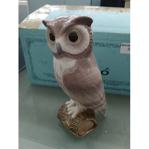 227 - LLADRO owl figurine with box