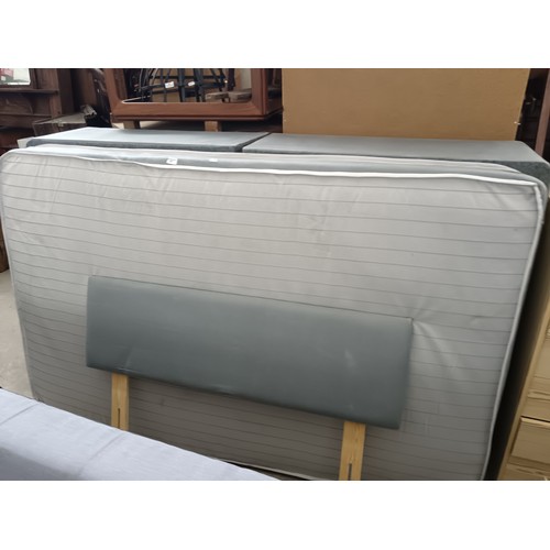 650 - Double bed with mattress and head board