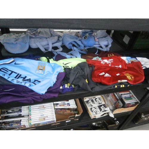 126 - Collection of football shirts, Mostly Manchester City