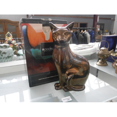 196 - Poole pottery cat figurine with box