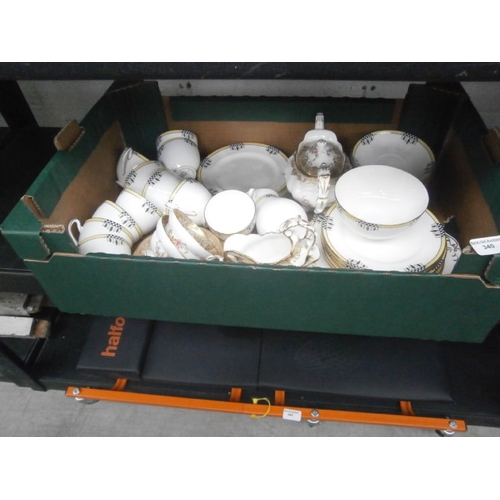 340 - Box inc Allertons china and Hammersley china