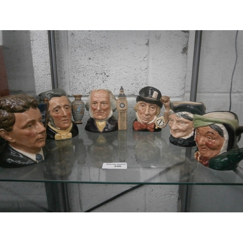 246 - Six assorted Royal Doulton character jugs