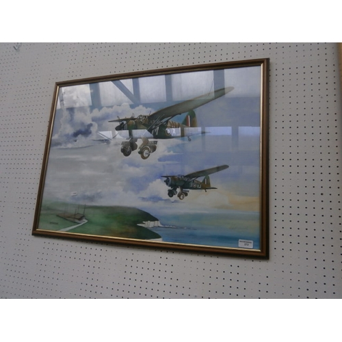 272 - Framed signed Spitfire painting