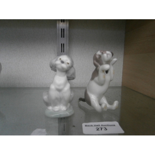 273 - LLADRO dog figurine and one other