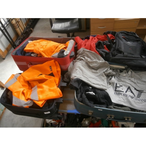 69 - Lot inc clothes maiden, suitcases and clothing