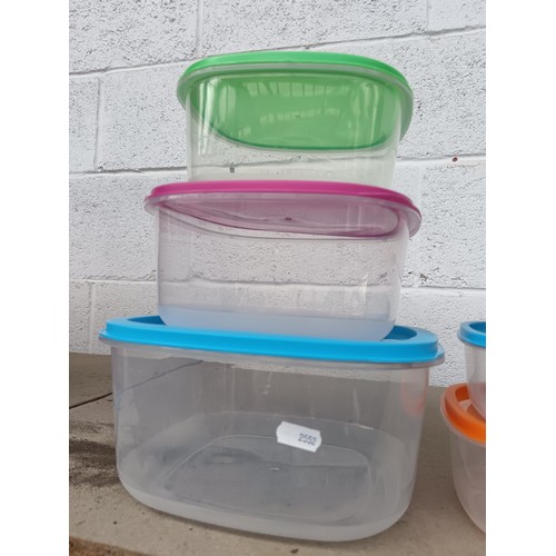 12 - Sets of plastic food storage tubs