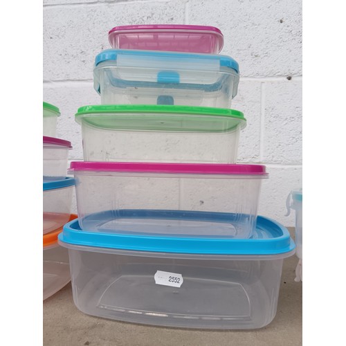 12 - Sets of plastic food storage tubs