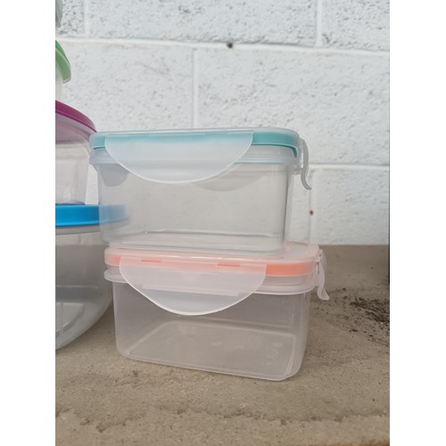 12 - Sets of plastic food storage tubs