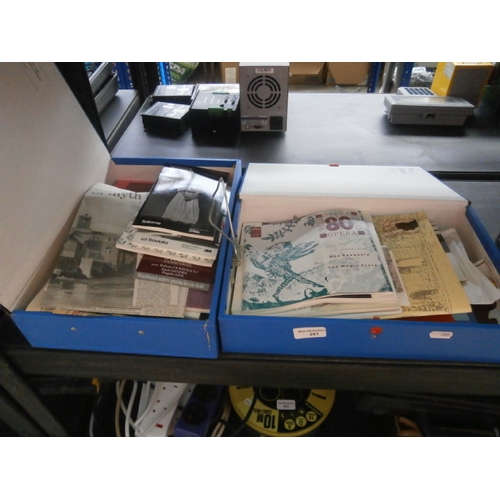 261 - Two cases in opera programmes, postcards, etc