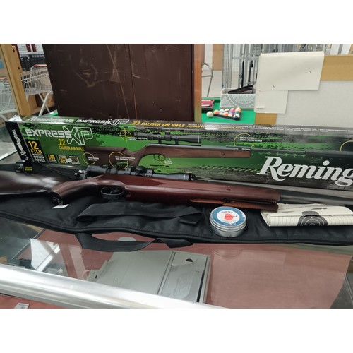 406 - Remington Express .22 calibre air rifle with 3-9x32 scope and pellets