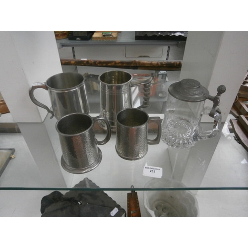 234 - Five assorted tankards