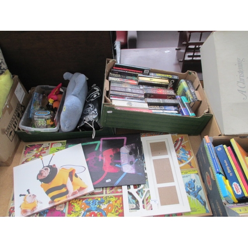 101 - Lot inc books, artwork, toys, etc