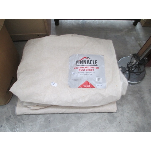 104 - Two Pinnacle backed cotton dust sheets