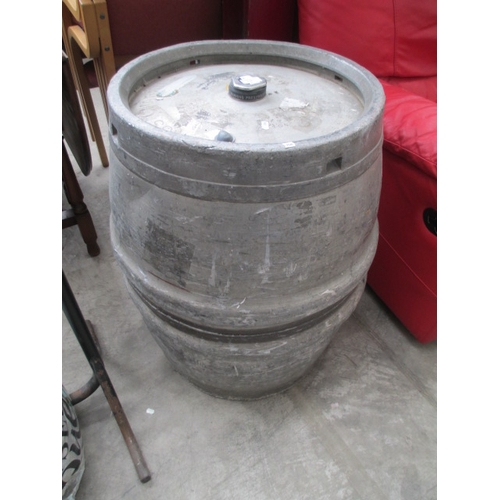114 - Large vintage beer barrel