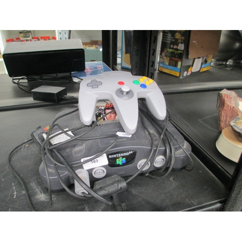 183 - Nintendo 64 with controller and Bond game