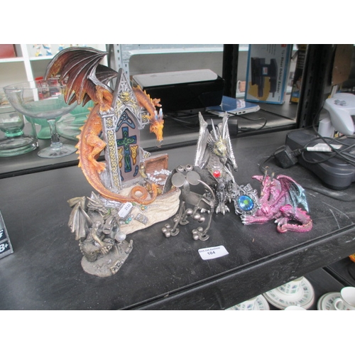 184 - Five assorted dragon ornaments