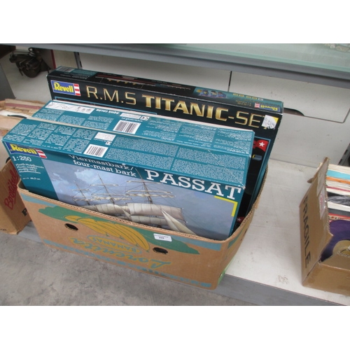 209 - Three Revell ship models, as found