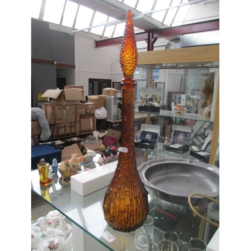 226 - Nectar coloured glass decanter