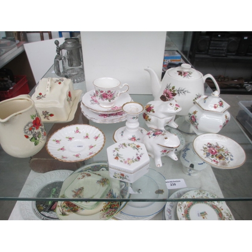 230 - Collection of assorted floral pottery