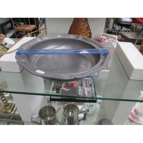 233 - Vintage continental pewter bowl with angel mark to the base