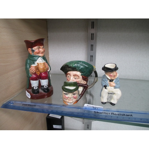 361 - Four miniature character jugs