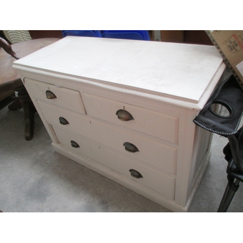 631 - A vintage painted 2 over 2 drawer chest