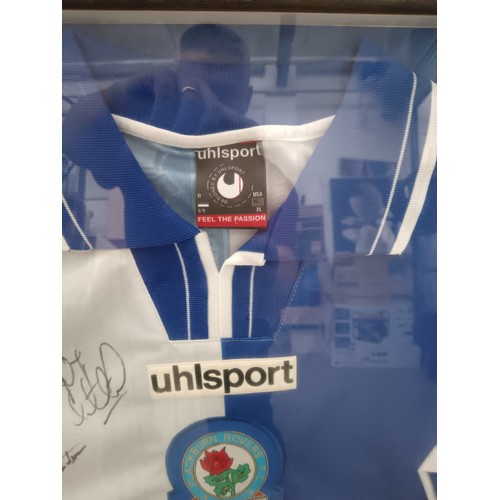 340 - Signed and framed Blackburn Rovers shirt