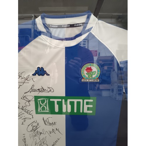 341 - Signed and framed Blackburn Rovers shirt