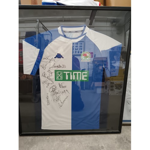 341 - Signed and framed Blackburn Rovers shirt