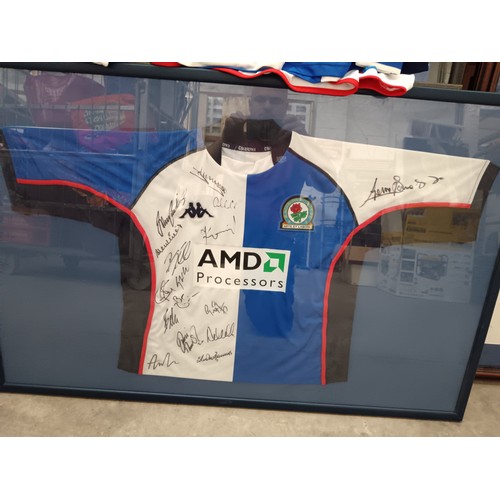 343 - Signed and framed Blackburn Rovers shirt