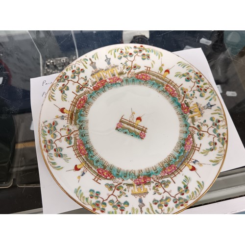 399 - Pair of hand painted vintage plates