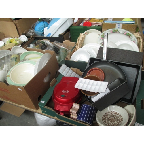 64 - 4 boxes inc plates , pans , glassware etc