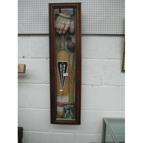 206 - Cricket memorabilia wall picture