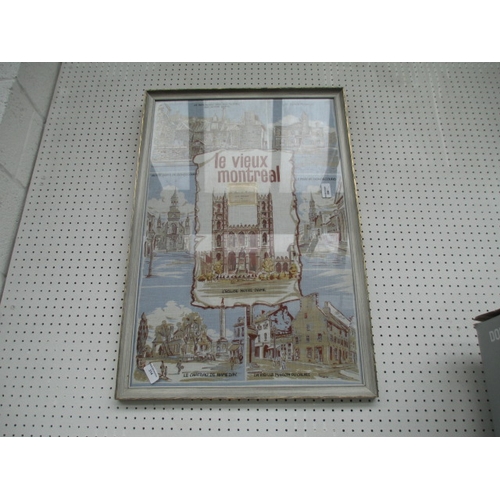 314 - Framed Le Vieux Montreal tapestry